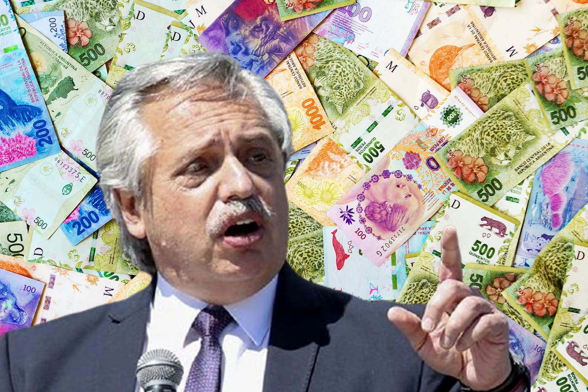 Alberto Fernánez fondo de billetes