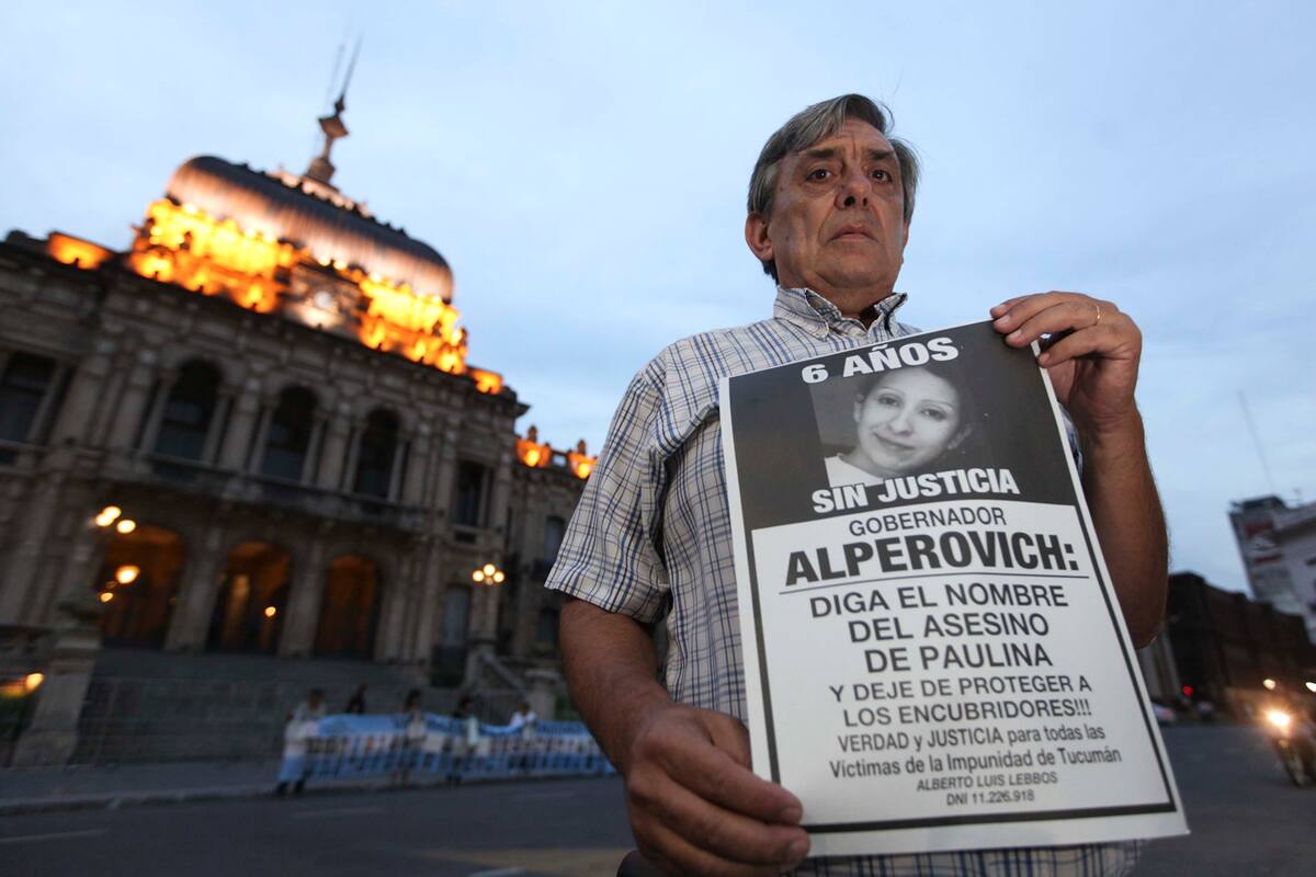 Alberto Lebbos, el padre de la víctima, sostuvo desde un primer momento que detrás del crimen de su hija se esconde alguien vinculado al poder político
