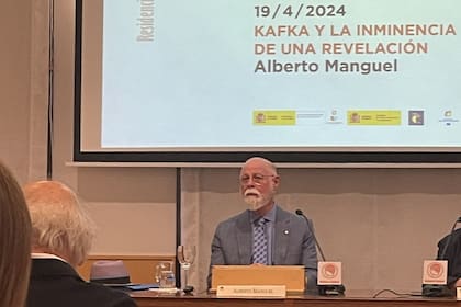 Alberto Manguel, en la mítica Residencia de Estudiantes de Madrid donde el viernes dio una conferencia sobre Kafka