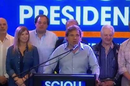 Alberto Pérez en el búnker de Frente para la Victoria
