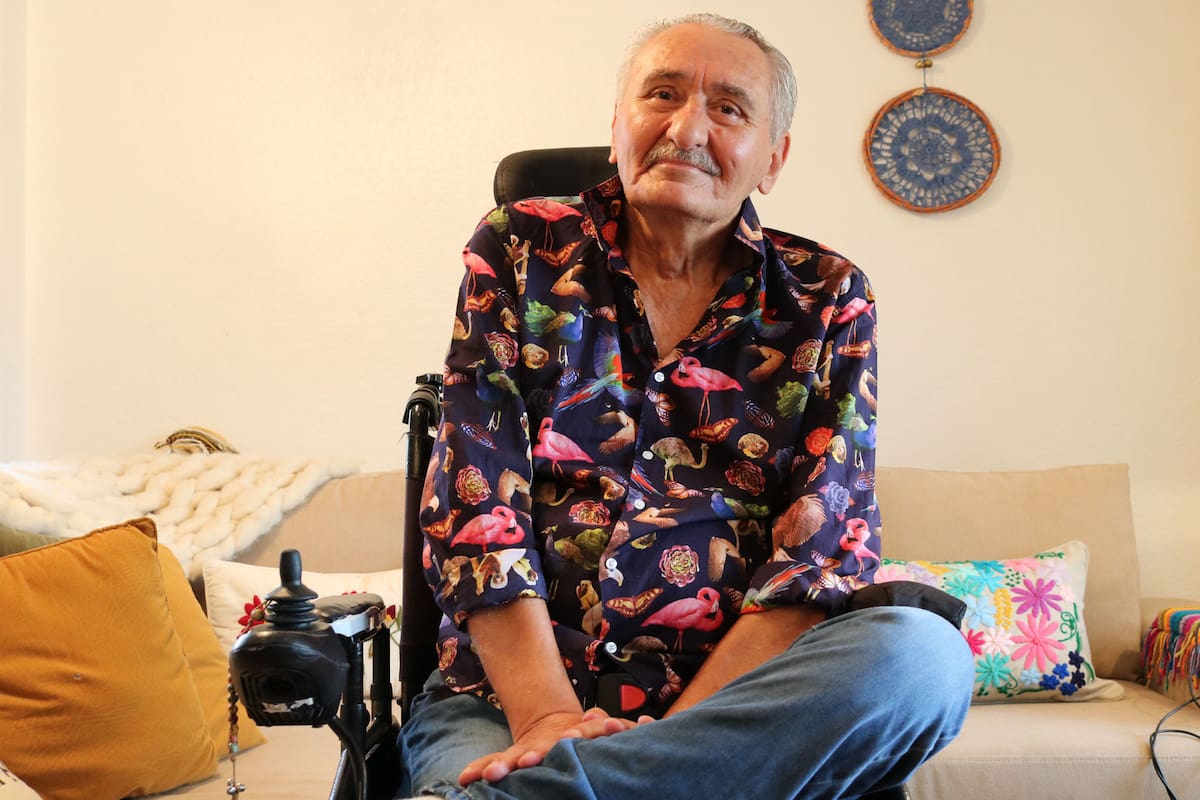 Alberto sonríe al haber alcanzado su objetivo solidario