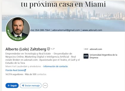 Alberto Zalztberg es broker inmobiliario y especialista en marketing online e inteligencia artificial