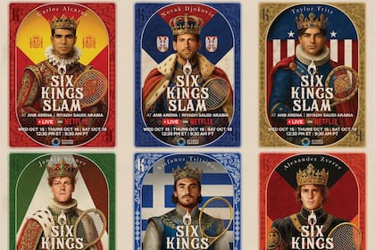 Alcaraz, Djokovic, Fritz, Sinner, Tsitsipas y Zverev, los tenistas protagonistas del ostentoso Six Kings Slam de Riad 2025