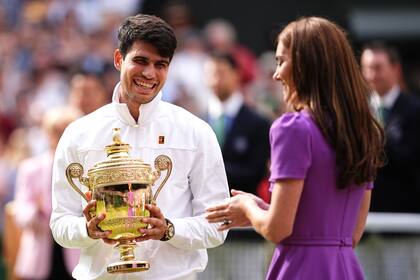 Alcaraz junto a Kate Middleton.