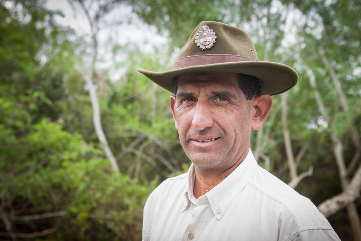 Alcides Vallejos es guardaparques del PN Mburucuyá.