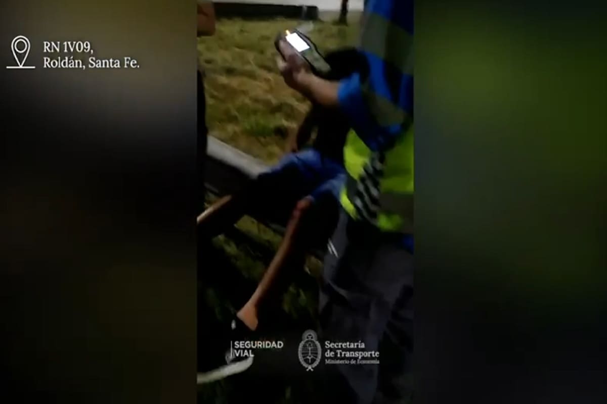 Alcoholemia positiva en Roldán, Santa Fe