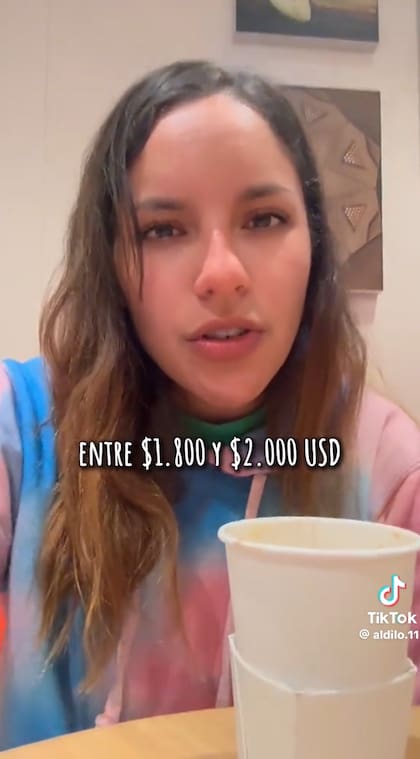 Aldana dijo que ser camarera en un crucero implica un sueldo de 1800 a 2000 dólares