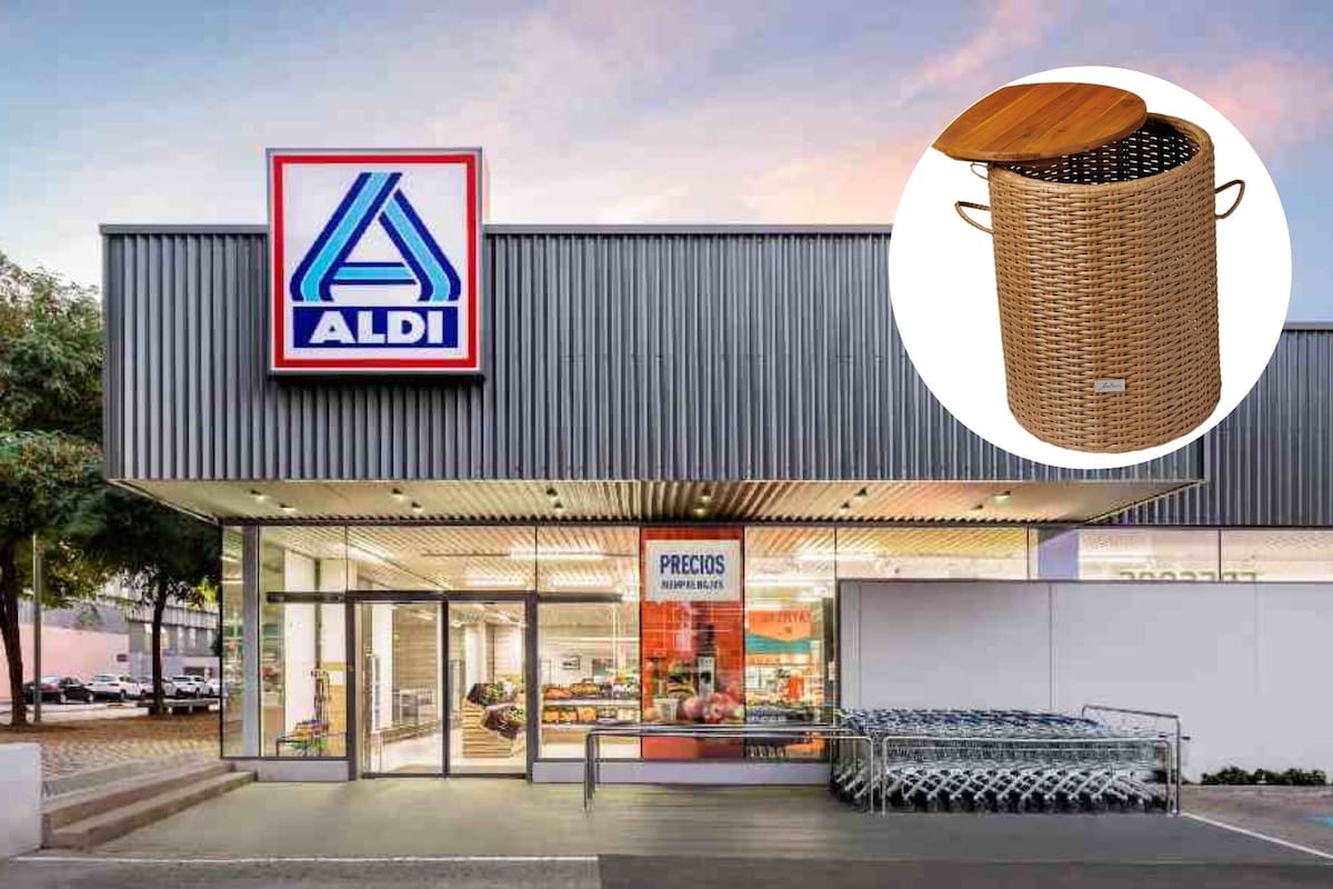 Aldi sorprende con el lanzamiento de una mesa de almacenamiento de ratán (Aldi)