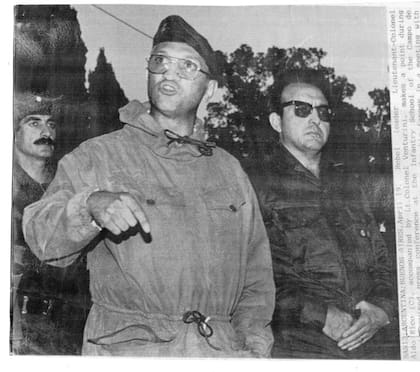 Aldo Rico, jefe de los carapintadas. El militar, dedicado luego a la política, comandó el levantamiento de jóvenes oficiales en protesta por el avance de los juicios contra los responsables de violaciones de los derechos humanos en la dictadura militar. La tensión se mantuvo los tres días de Semana Santa