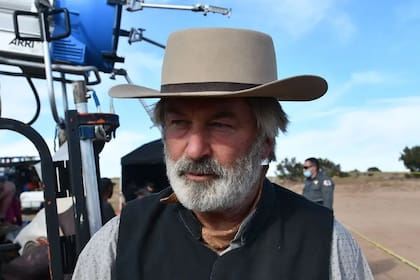 Alec Baldwin en el rodaje de Rust