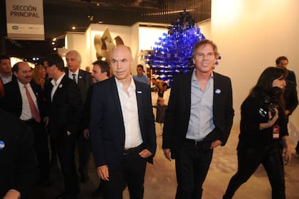 Alec Oxenford, presidente de arteBA Fundación, y el Jefe de Gobierno de la Ciudad de Buenos Aires, Horacio Rodríguez Larreta
