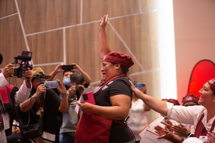 Alegría. Gloria del Valle Aguirre resultó ganadora entre 32 finalistas.