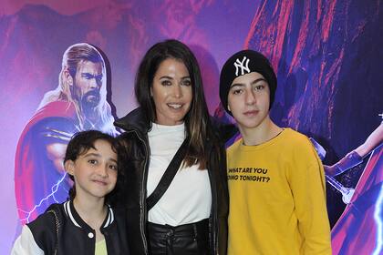 Alejada de la televisión, Pamela David vio la película junto a Lola y Felipe, sus hijos
