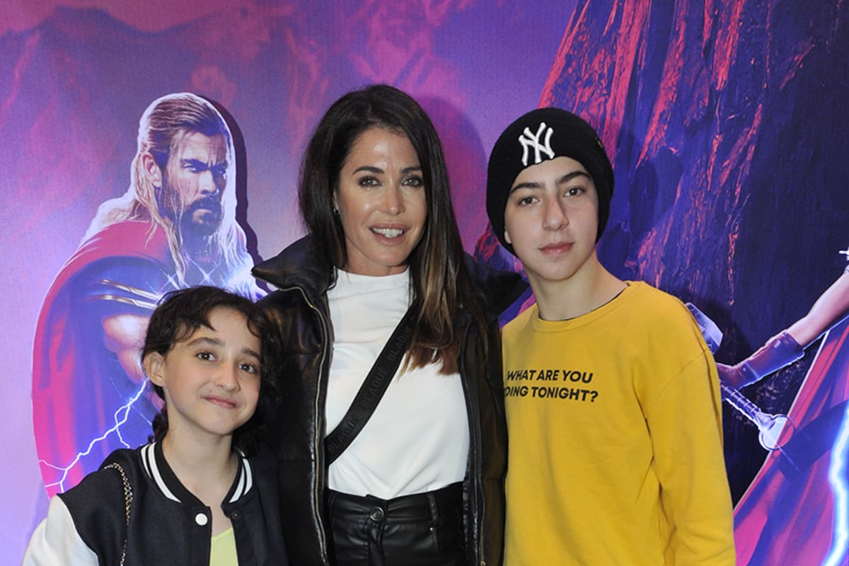 Alejada de la televisión, Pamela David vio la película junto a Lola y Felipe, sus hijos