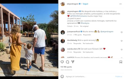 Alejandra Silva agradeció los mensajes de amor que recibió tras la neumonía de Richard Gere