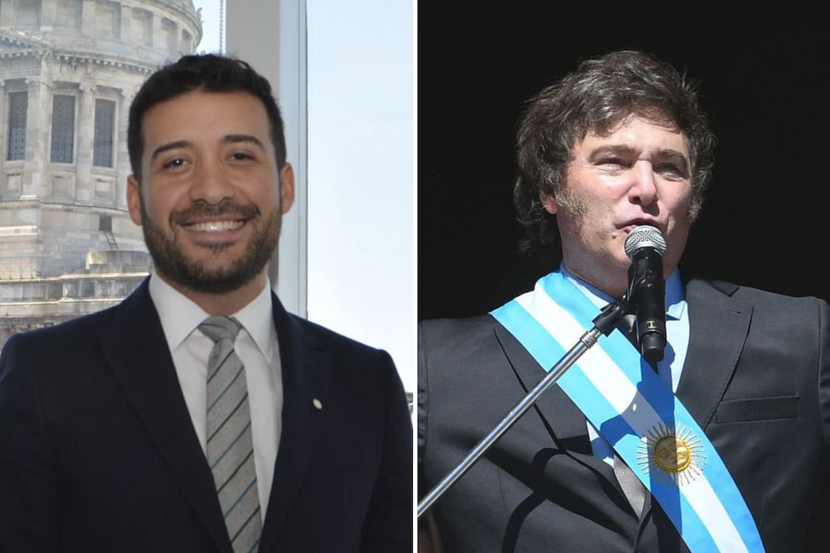 Alejandro Cacace, exdiputado nacional de JxC-UCR y el presidente Javier Milei