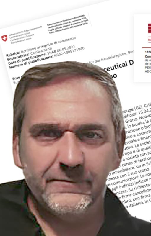 Alejandro Calvete y una serie de documentos de los laboratorios que condujo en España, Suiza y Portugal
