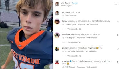 Alejandro Deade estudia y juega al fútbol americano en Florida, EE.UU.