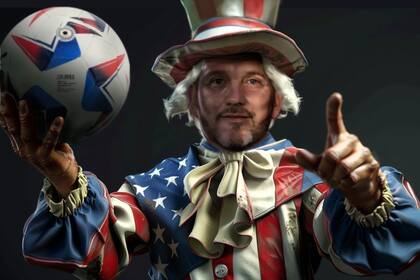 Alejandro Domínguez, el presidente paraguayo de la Conmebol, ilustrado en la fantasía