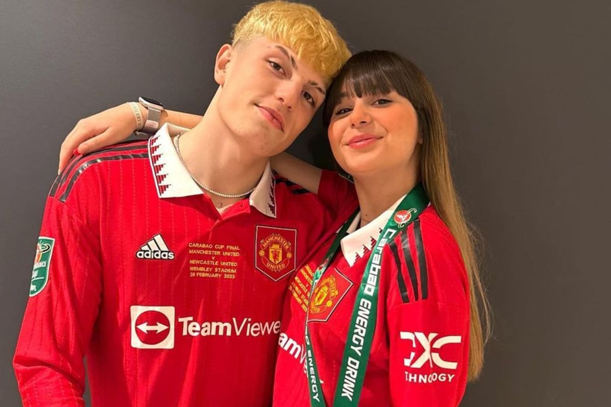 Alejandro Garnacho y Eva García cumplieron tres años de novios: el tierno mensaje del jugador