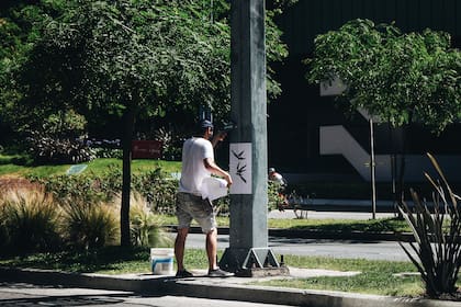 Alejandro Giorgga, en plena acción.