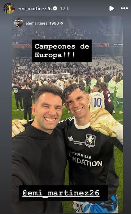Alejandro, hermano del Dibu, festejó el título