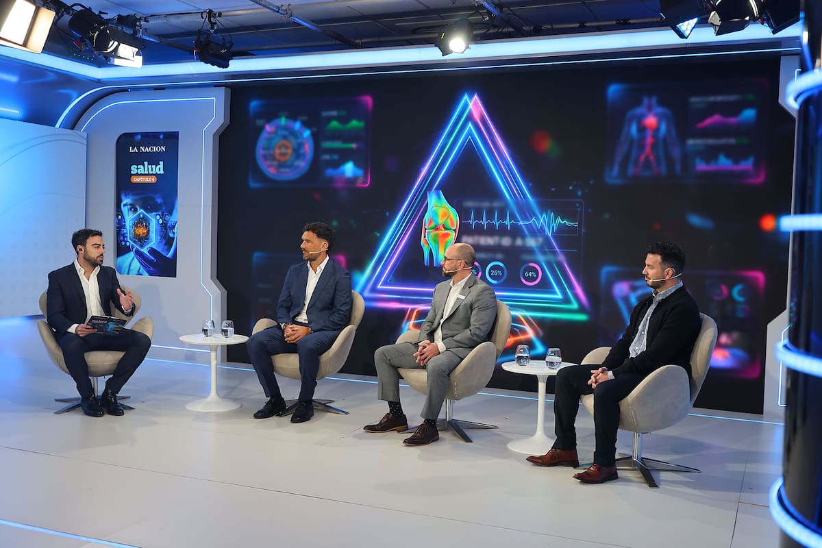 Alejandro Horvat (LA NACION), Guido Montaruli (OSDE), Pablo Perez Ramirez (Diagnóstico Maipú) y Federico Blanco (Datastar)