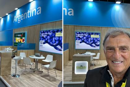 Alejandro Pannunzio, presidente de Apam, en la feria internacional de la fruta