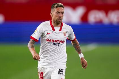 Alejandro "Papu" Gómez, con la camiseta del Sevilla, de España