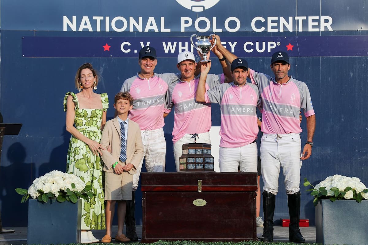 Alejandro Poma, Matt Coppola, Diego Cavanagh y Adolfo Cambiaso, campeones en Palm Beach (gentileza @agusfondaph)