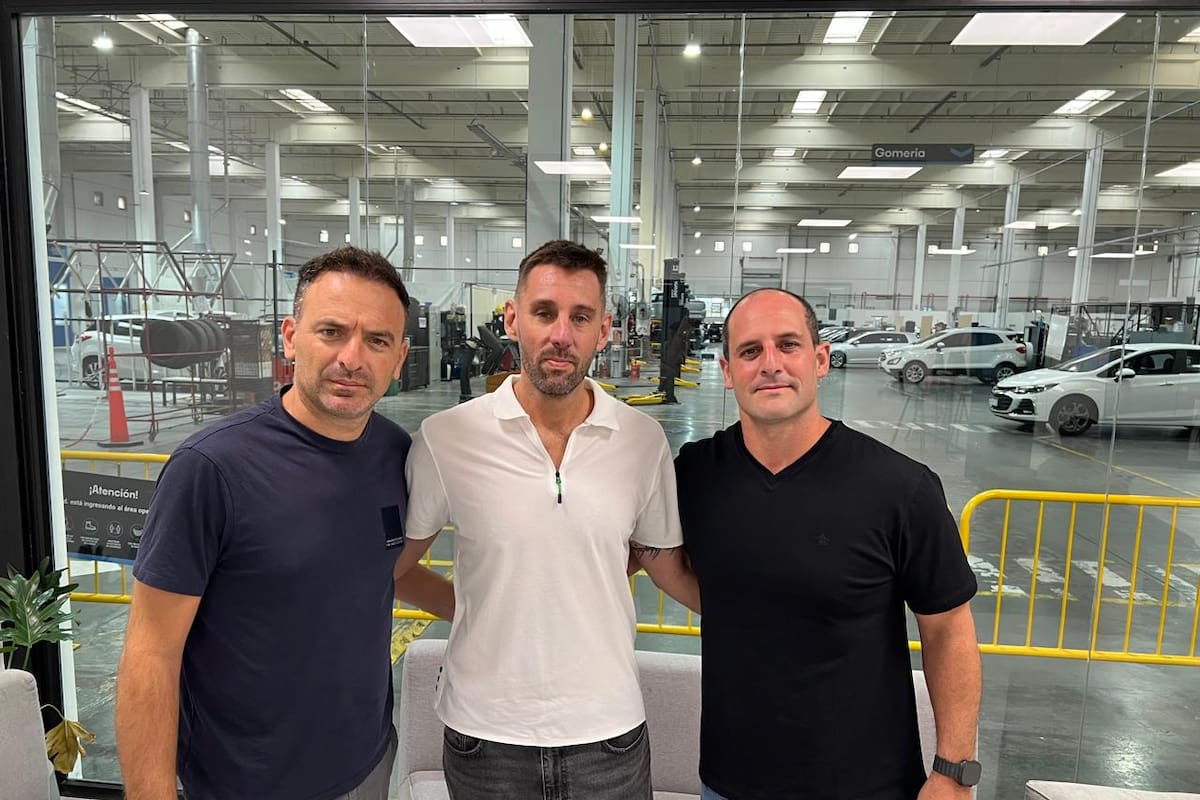 Alejandro Quatrochi, Federico Repond y Catriel Videla, los tres fundadores de Reciklo