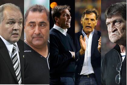 Alejandro Sabella. Julio Zamora, Eduardo Berizzo, Miguel Ángel Russo y Julio César Falcioni