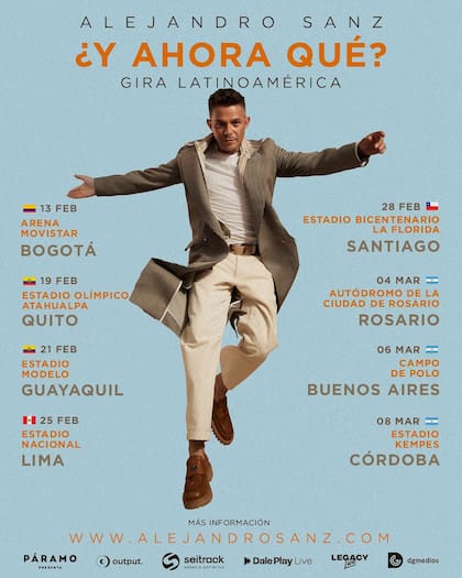 Alejandro Sanz regresa a la Argentina en 2026 (Foto: Captura Instagram/@alejandrosanz)