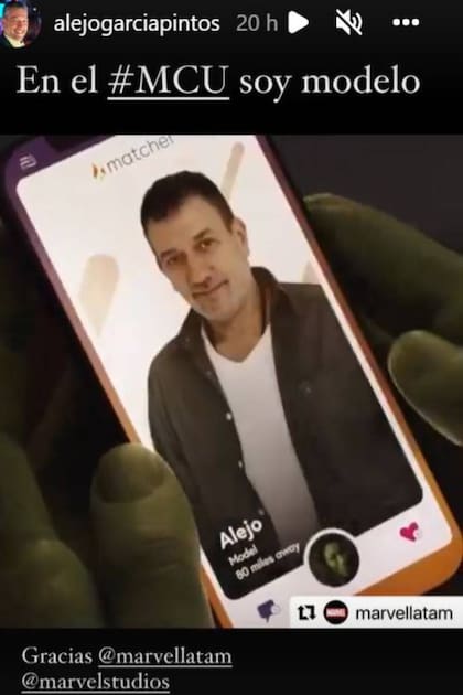 Alejo García Pintos publicó su aparición en She-Hulk en sus historias de Instagram