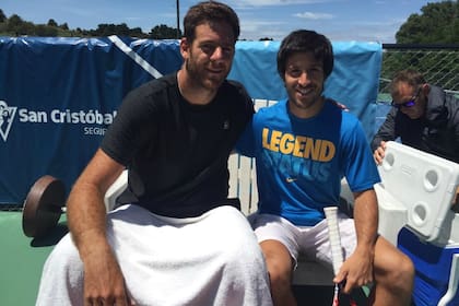 Alejo Prado y un entrenamiento con Juan Martín del Potro