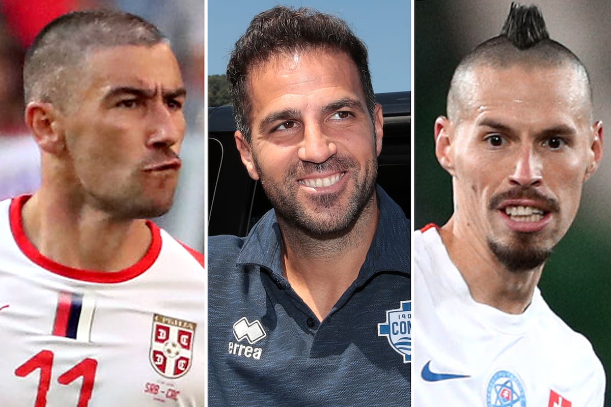 Aleksandar Kolarov, Cesc Fábregas y Marek Hamsik.