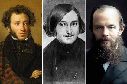 Aleksandr Pushkin, Nikolai Gogol y Fiodor Dostoievski, tres de los grandes autores rusos cuyas obras serán analizadas durante las Jornadas