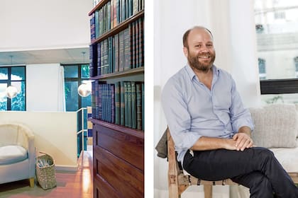 Alemán y arquitecto de profesión, vive con su mujer, Mariana, curadora de arte, argentina y criada en Suecia. Equiparon su depto con aires de loft en el 2° piso con elegante sencillez, priorizando que se luciera la arquitectura.