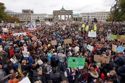 La marcha en Berlín durante el 20 de septiembre