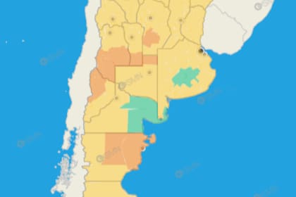 Alerta amarilla en 18 provincias y naranja en 5