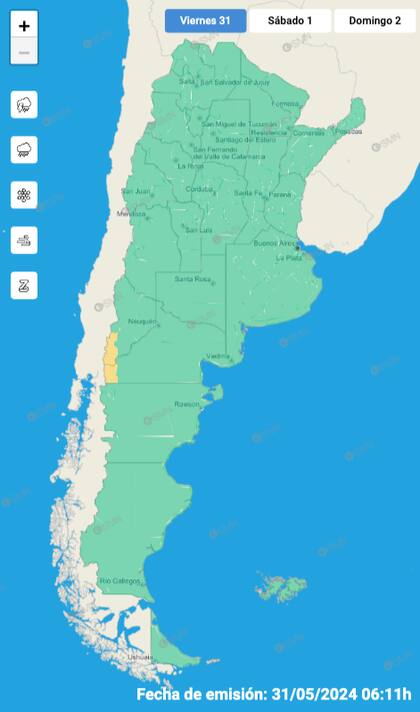 Alerta Amarilla por lluvias en Neuquén y Río Negro