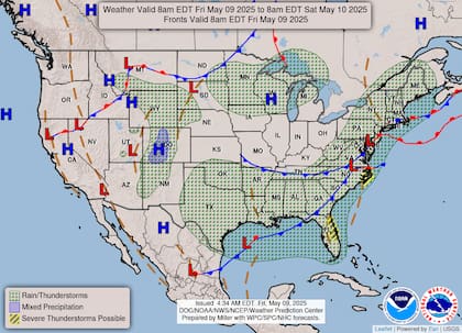 Alerta en el noreste: NWS prevé acumulaciones de 50 mm de lluvia con riesgo de inundaciones en NY y Nueva Inglaterra este viernes