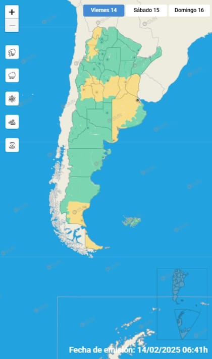 Alerta en la Ciudad y 15 provincias por lluvias y tormentas.