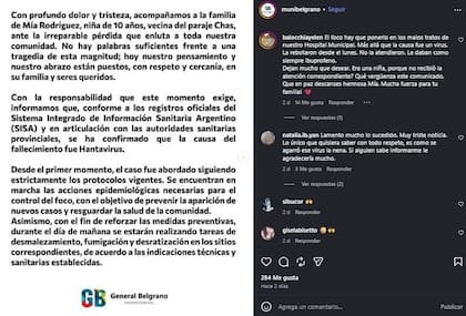 Alerta en la provincia de Buenos Aires: una niña de 10 años murió por hantavirus en General Belgrano.