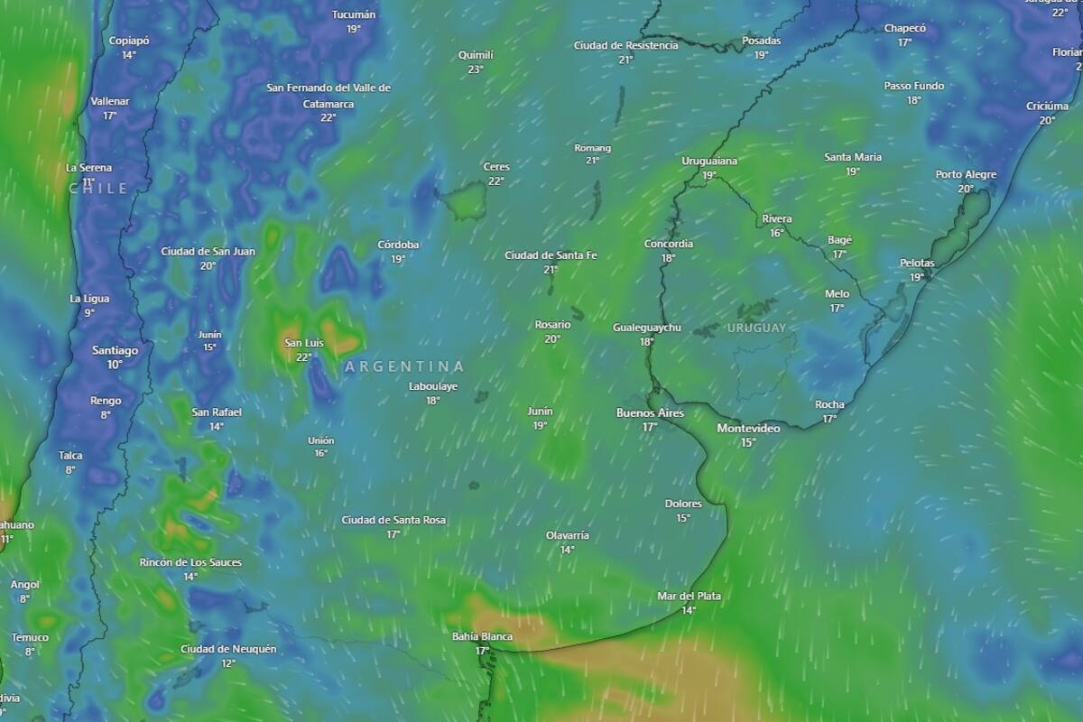 Alerta meteorológicas en 13 provincias.