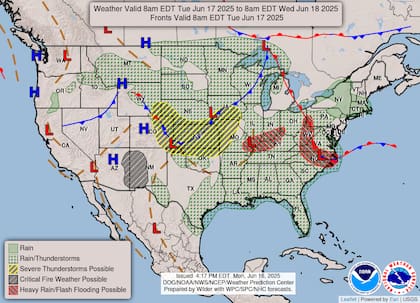 Alerta por granizo y tornados aislados en Missouri y Oklahoma este martes