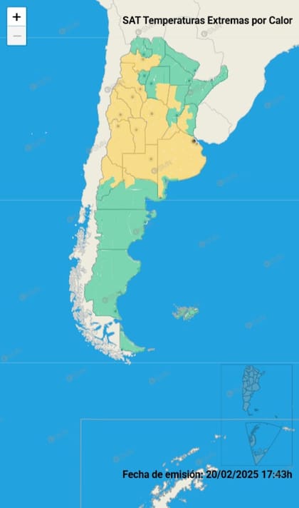 Alerta por temperaturas extremas para este viernes 21 de febrero.