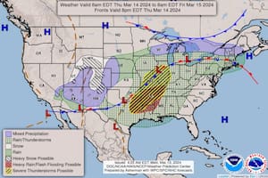 Alertas de clima severo en Estados Unidos