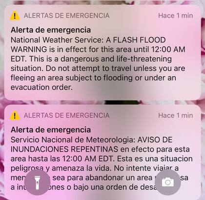 Alertas del Servicio Nacional de Meteorología de Estados Unidos a quienes se encontraban ayer en Nueva York