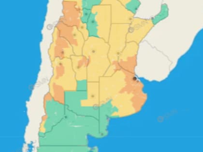 Alertas en todo el país por tormentas, viento y nevadas (Captura del SMN)